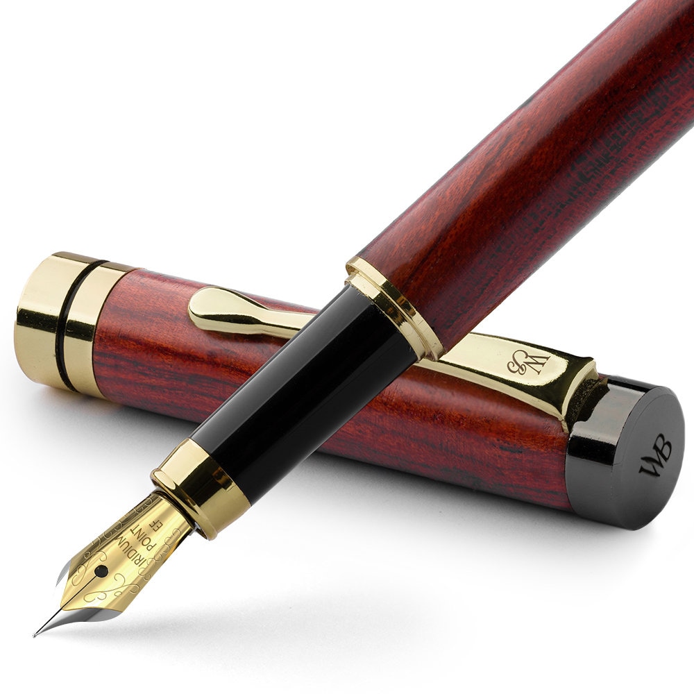 Wordsworth & Black Wooden Fountain Pen Set Comes With 6 Ink