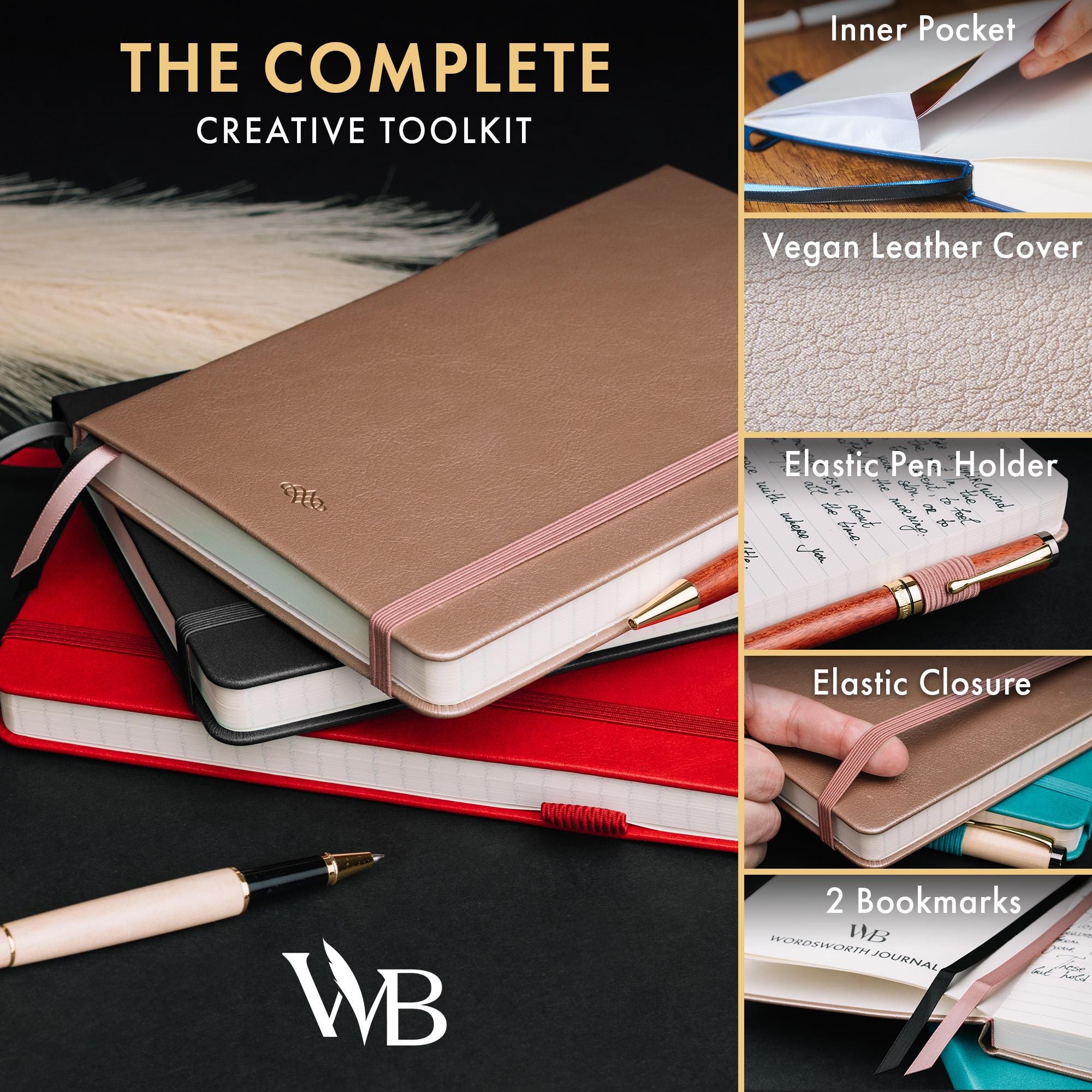 Wordsworth & Black A5 Lined Journal 216 Lined Pages Hardcover