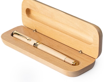 Wordsworth and Black  Crest Rollerball Pen - Luxury Pen - Ink Refill, Refillable Quality Gift for Men & Women, Nice and Fancy Pens for Work