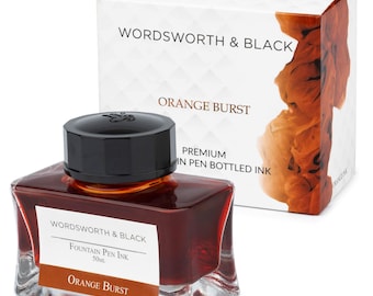 Wordsworth & Black Fountain Pen Ink Bottle [50 ml], Natural Dyes, Antique Ink Bottles, Corporate Gifts Classic Designed Bottle Smooth Flow