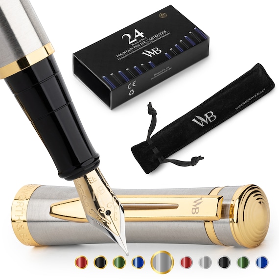Set Calligrafia Premium Wordsworth & Black - Penna, Inchiostro, Punte Di Ricambio, Ideale Regalo - Foto 9