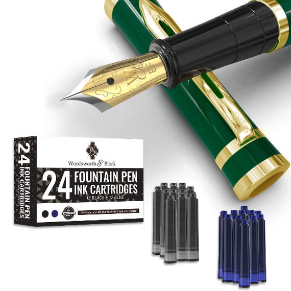Wordsworth & Black Fountain Pen Set Comes With 6 Ink Cartridges, Refill  Converter, Fountain Pen Case, Corporate Gifts extra Fine Nib 