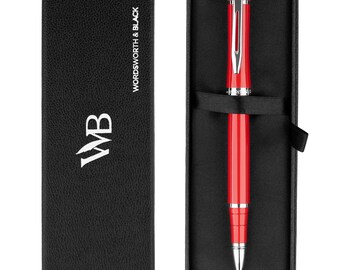 Wordsworth and Black Luxury Ballpoint Pen Set - Refillable Fine Point, Elegant Gift for Men & Women, Includes Ink Refill, Nice Pens for Work