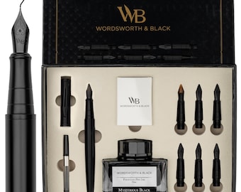 Calligraphy Pen Gift Set, Includes Ink Bottle, 6 Ink Cartridges, Ink Refill Converter, 6 Replacement Nibs, Corporate Gifts,Premium Package