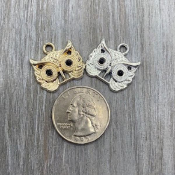 Owl Head Charms  - Owls Charms Represent Wisdom and Knowledge - Owl Charms for DIY Jewelry Bracelets - Jewelry Supplies for Charms