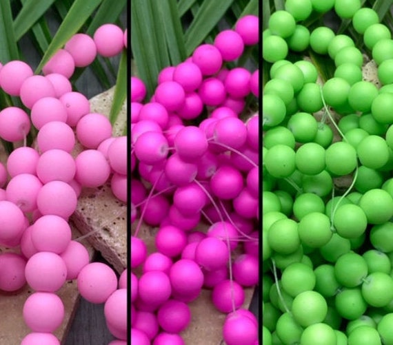 Pink & Green Christmas Gumball Beads - 38 Pink & Green Christmas Gumball Beads - 38