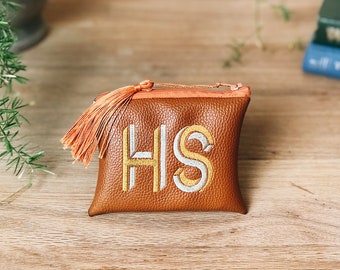 monogrammed zipper pouch
