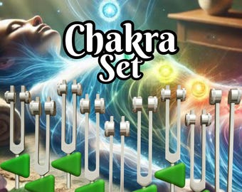 Chakra, Tuning Fork, Set, 9, Weighted Tuning Forks, Healing Tool, Meditation, Sound Healing, Healers, Wellness, Self Heal, Energy Cleansing