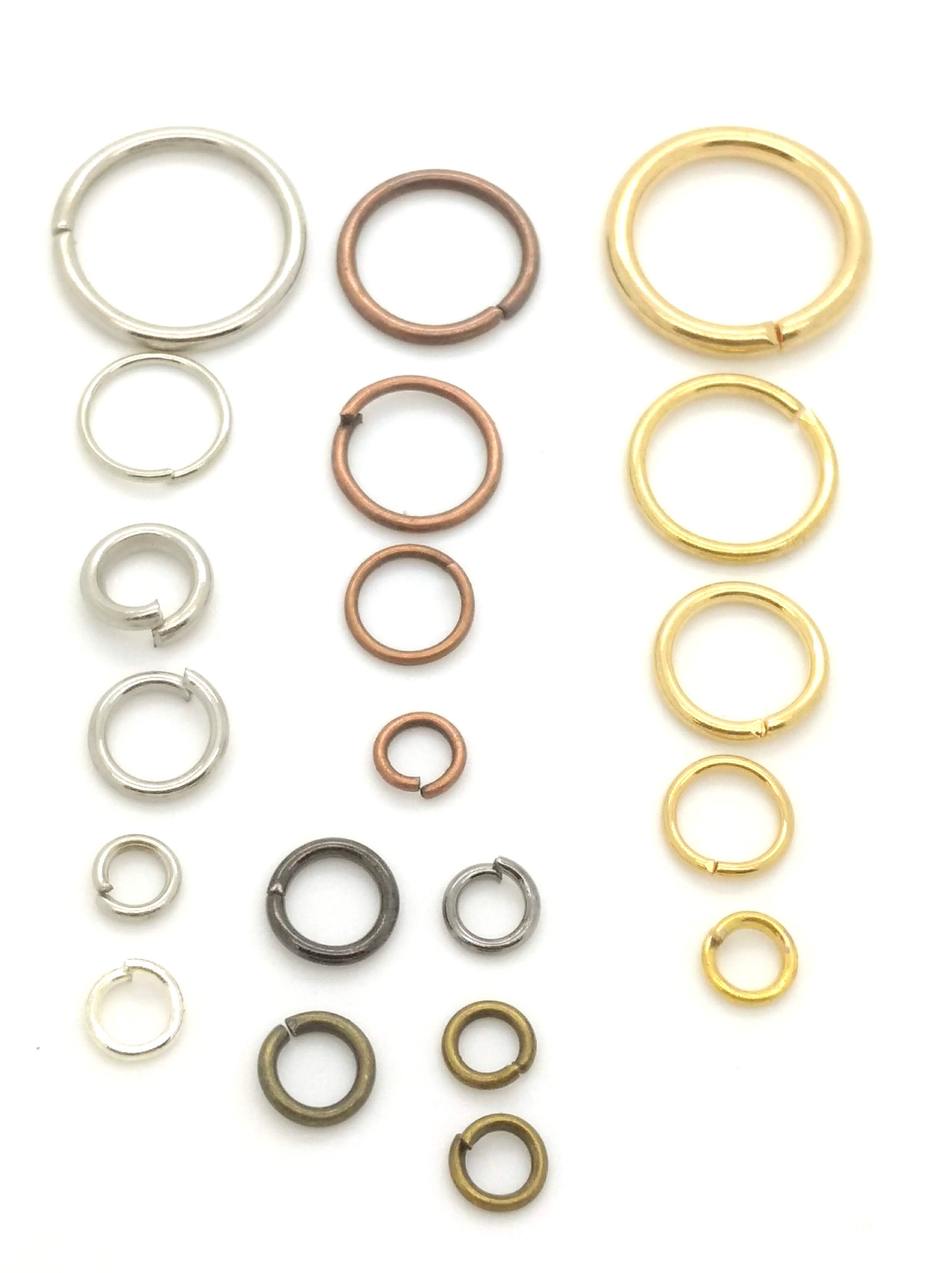 Assorted Jump Rings, Open Mixed Metal O Rings in a Variety of Sizes ...