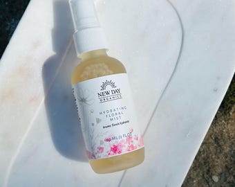 Hydrating floral mist  | toner  | organic | vegan | facial mist | aloe  vera | alcohol free