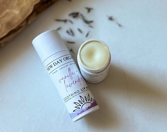 Vanilla - Bulgarian Lavender | Lip Balm | Zero waste | Organic | Lip treatment | Eco-friendly | Vanilla Lip Balm | Soothe