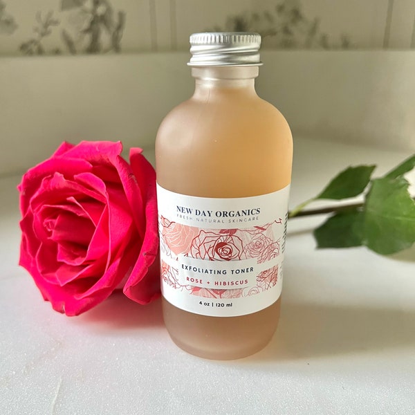 Rose + hibiscus | toner  | white tea | organic | vegan | rose hydrosol | gotu kola