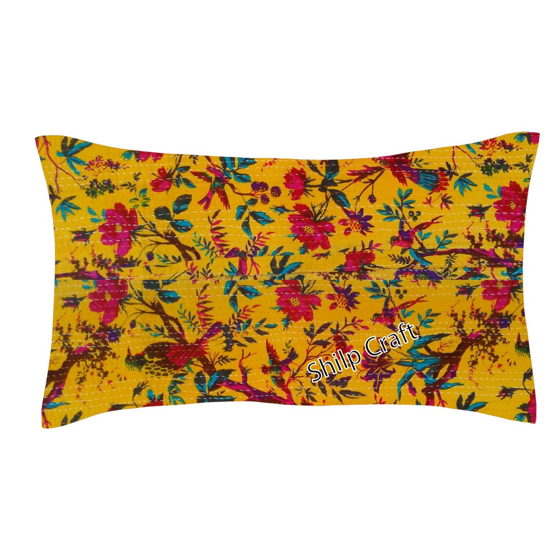 Handmade Vintage Style Retro Yellow Bohemian Throw Pillow Etsy