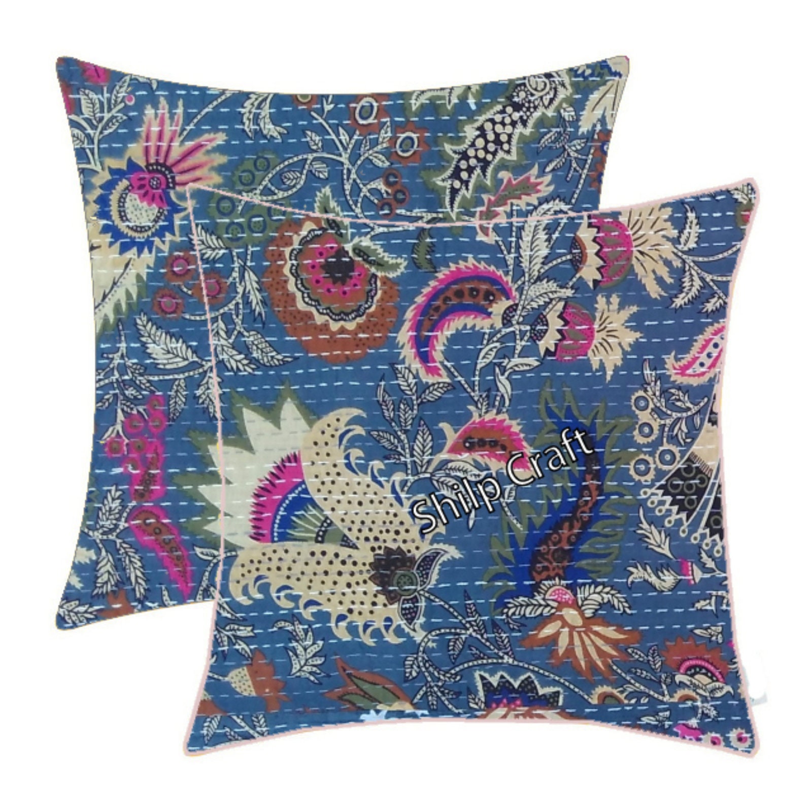 Free Shippingbeautiful Kantha Embroidery Printed Handmade Etsy