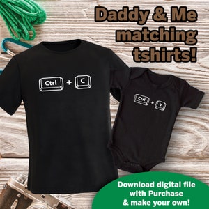 Io e papà Copia incolla .svg Decalcomanie per magliette