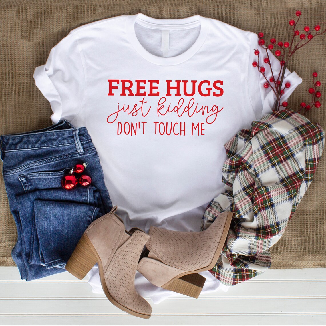 Download Free Hugs Just Kidding Don't Touch Me svg file | Etsy