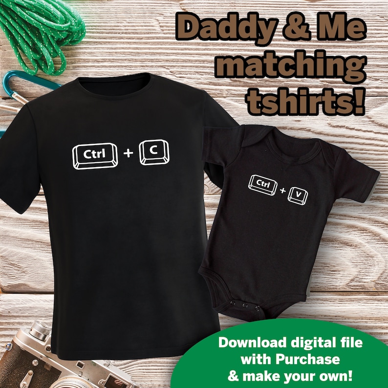 Daddy & Me Copy Paste .svg Tshirt Decals - Etsy