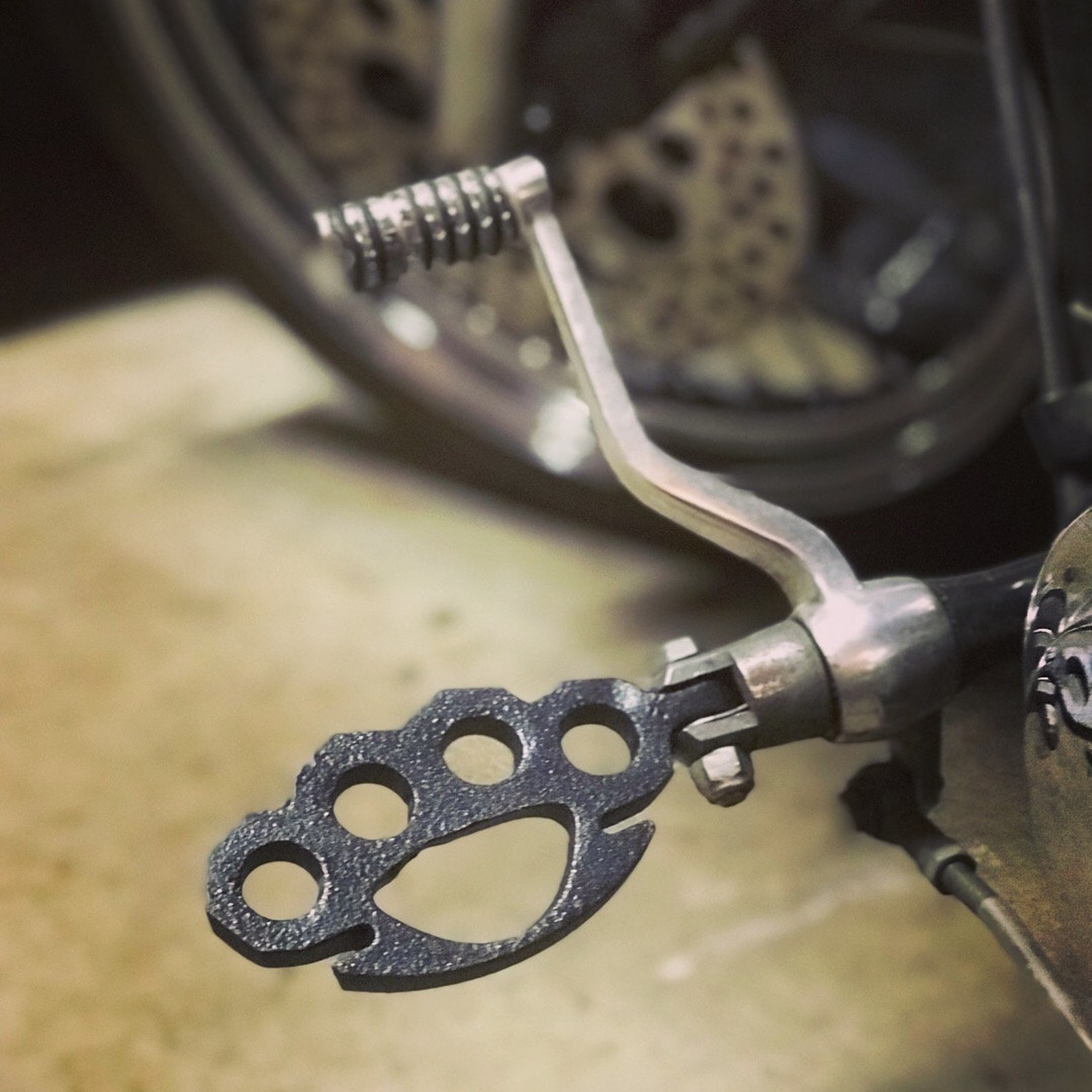 Brass Flying Knuckles Motorcycle Footpegs Etsy