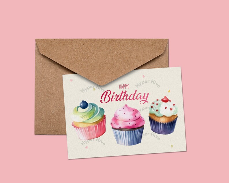 Watercolor Cupcakes Clipart Cupcake PNG instant Download PNG Digital ...