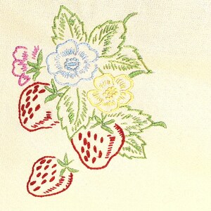 Authentic Rectangle Embroidered Cottagecore Tablecloth image 3