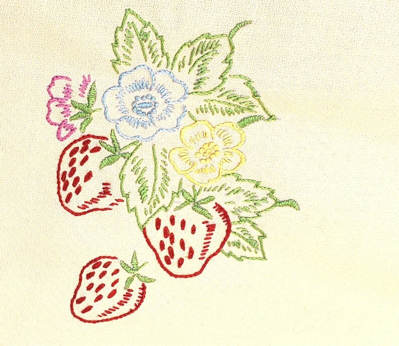 Authentic Rectangle Embroidered Cottagecore Tablecloth image 3