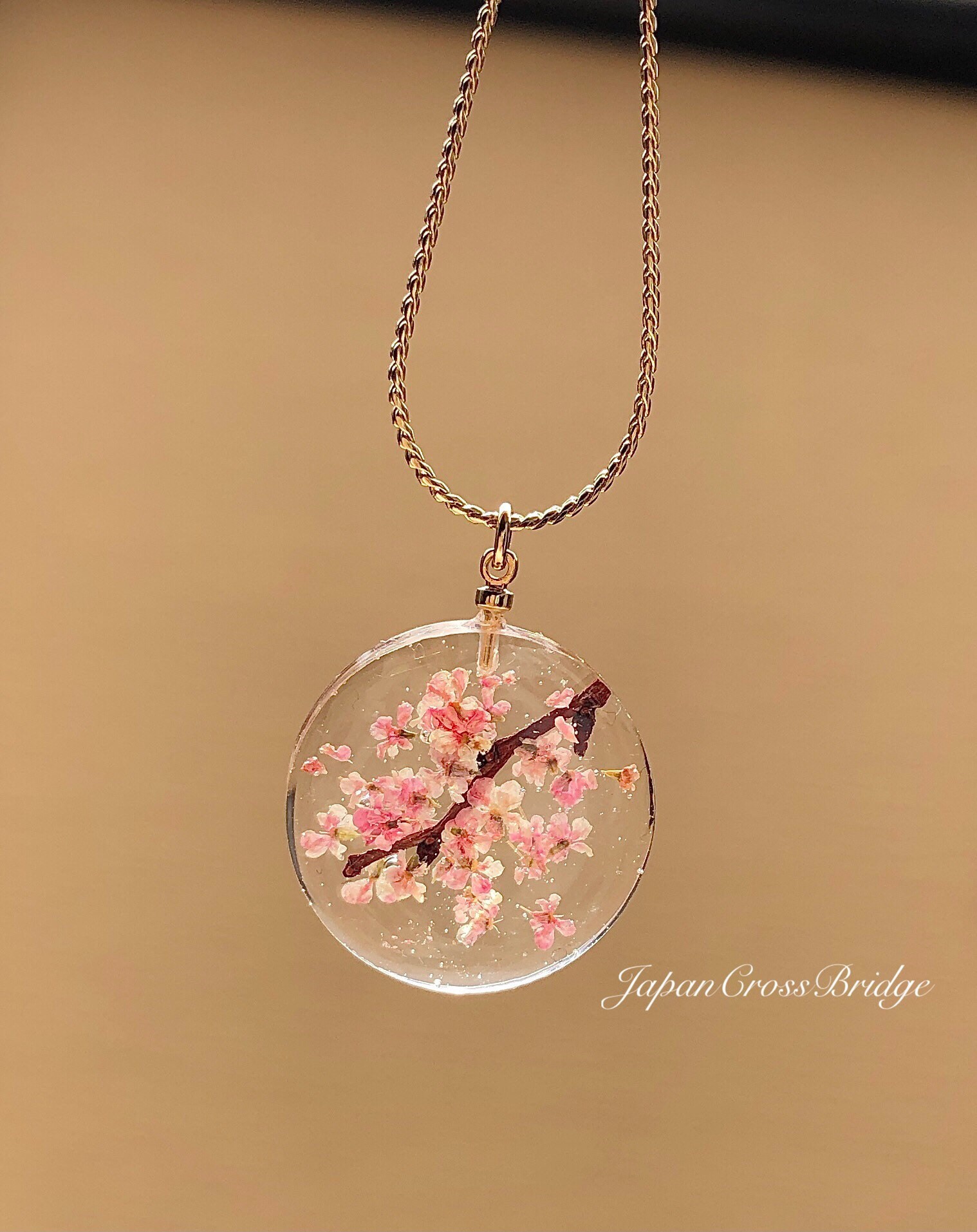 Japanese cherry blossom necklace deals