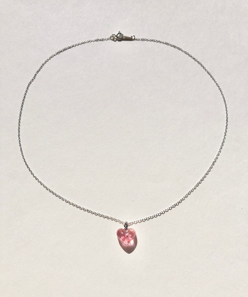 Elegant Dainty Crystal Heart Shape Sakura Cherry Blossoms - Etsy