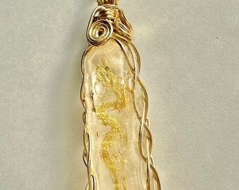 Big power stone Himalayan Rock Crystal necklace/Crystal Quartz holy Ryu dragon deity jewelry/Positive Energy good luck Swarovski pendant