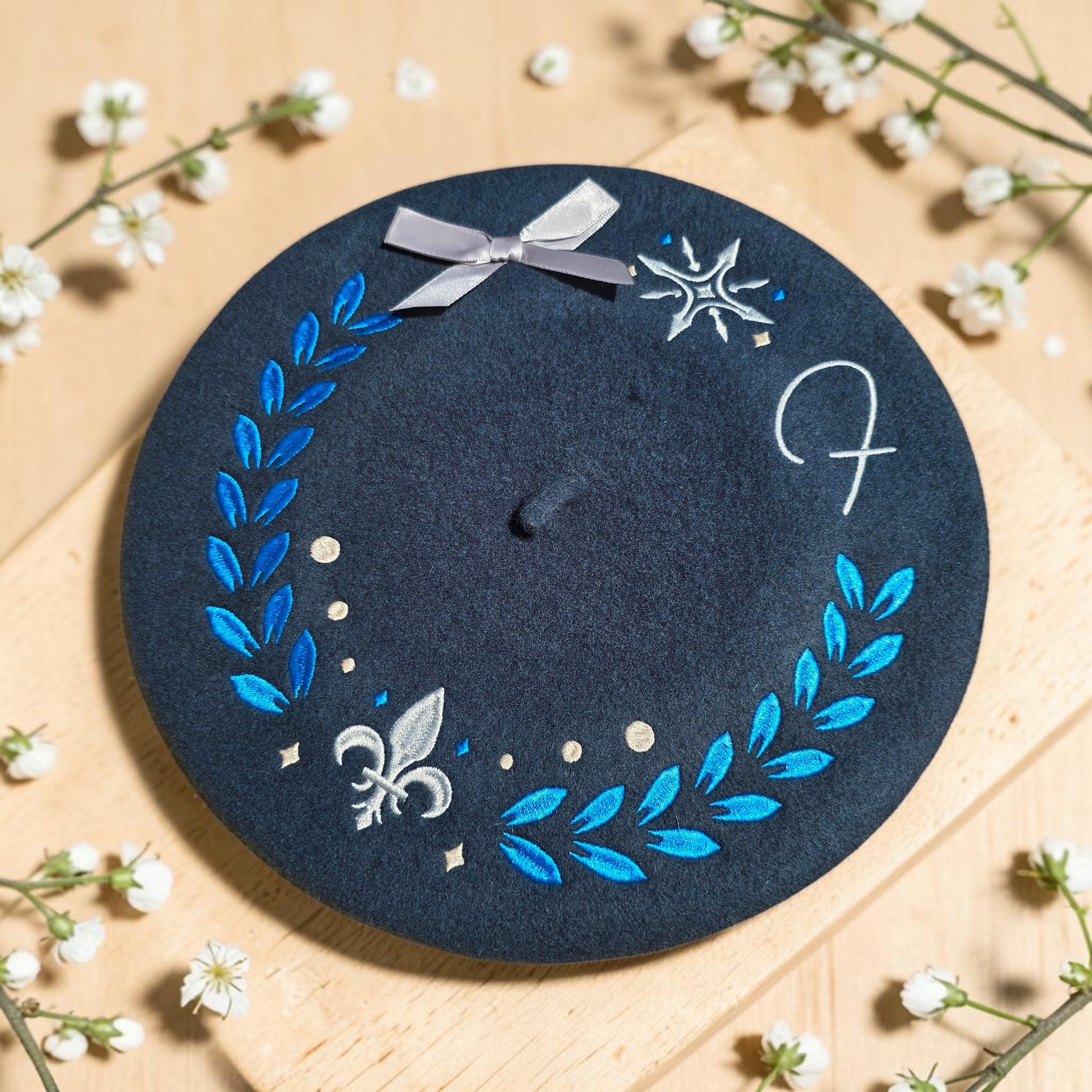 刺繍入りベレー帽 - Etsy 日本