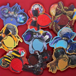 TWST - Adesivi fustellati con glitter e perle, orecchie da topo, 3"