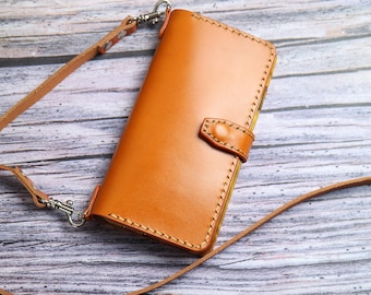 Shoulder Strap Name Initials Galaxy S26 Ultra Galaxy S26 Galaxy S26+ Leather Wallet Case Man Tooled 6ASSS04
