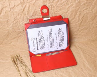 Handcrafted Genuine Leather Kobo Libra H2O Cover, Kobo Libra Colour,Kobo Elipsa 2E,Kobo Sage Case with Wooden Button&Pen Holder 6DTKB01