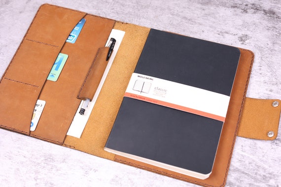 A5 Moleskine Agenda Notebook Leather Cover Portfolio / Distressed