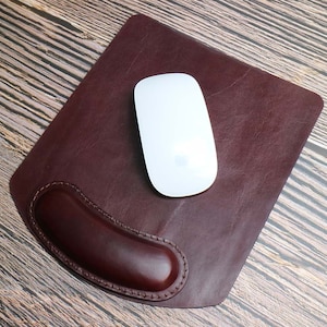 mouse pad cuero ergonómico de descanso de muñeca apoyar a los padrinos regalo ratón almohadilla regalo corporativo regalo novio personalizado, regalo de San Valentín