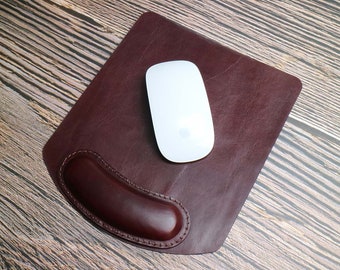 mouse pad leather ergonomic wrist rest support groomsmen gift mouse pad corporate gift boyfriend gift personalized, 6DPSB01