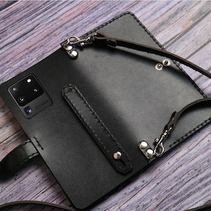 Correa de hombro plegable Galaxy Z Fold Special Z Fold6 Z Fold5 Z Fold4 Z Fold3 5G Fold 5G Z Fold2 5G Funda de cuero tipo billetera con herramientas para hombre