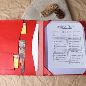 Donna Adatto Remarkable Paper Pro Remarkable 2 Rosso Folio Organizer Pen dispenser Cover Remarkable 2 Custodia Remarkable 1 Vera Pelle 6YCGRE