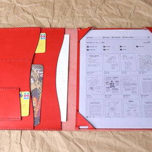 Organizador tipo folio rojo Supernote A5 X2 para mujer, funda para bolígrafo, funda para Supernote A6 X, funda para Supernote A6 X2, piel auténtica Nomad 6YCGSN