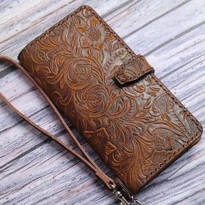 Custodia da polso con lavorazione iPhone 16E 15 Pro Max 15 plus 14 Pro Max/14 Plus 13 12 11 Pro Max Custodia in pelle goffrata Portafoglio Personalizzazione Nome Iniziali