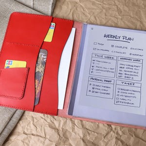 Organiseur folio rouge Remarkable 2 pour femmes