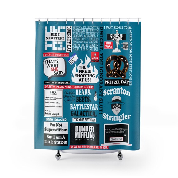 The Office Shower Curtain Michael Scott Dwight Schrute Farm Zoom