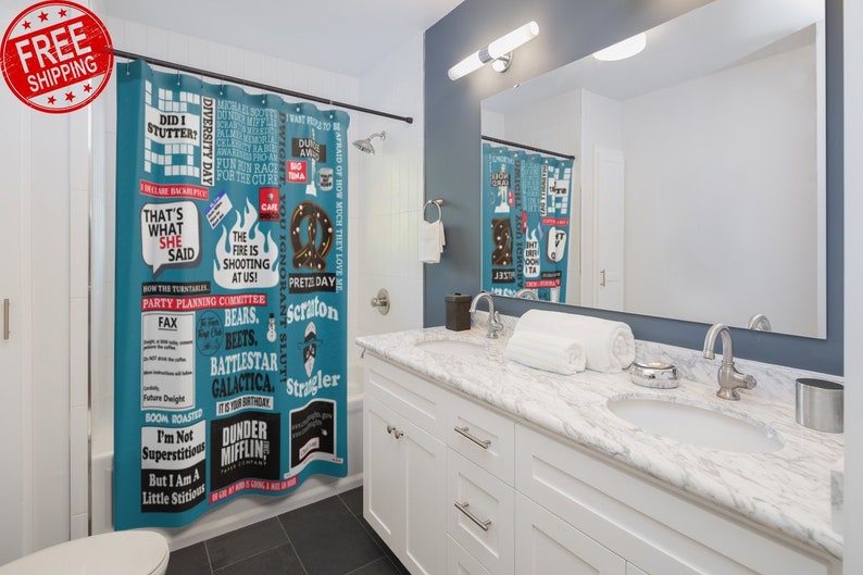 The Office Shower Curtain Michael Scott Dwight Schrute Farm Image 0