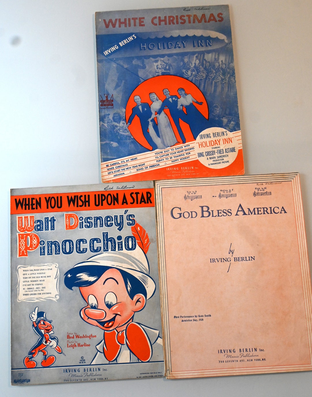 Three Irving Berlin Songs From The 1930s Sheet Music Etsy Three irving berlin songs from the 1930s sheet music etsy
