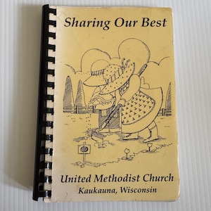 Vintage United Methodist Church Kaukauna WI Cookbook Midwest Recipes