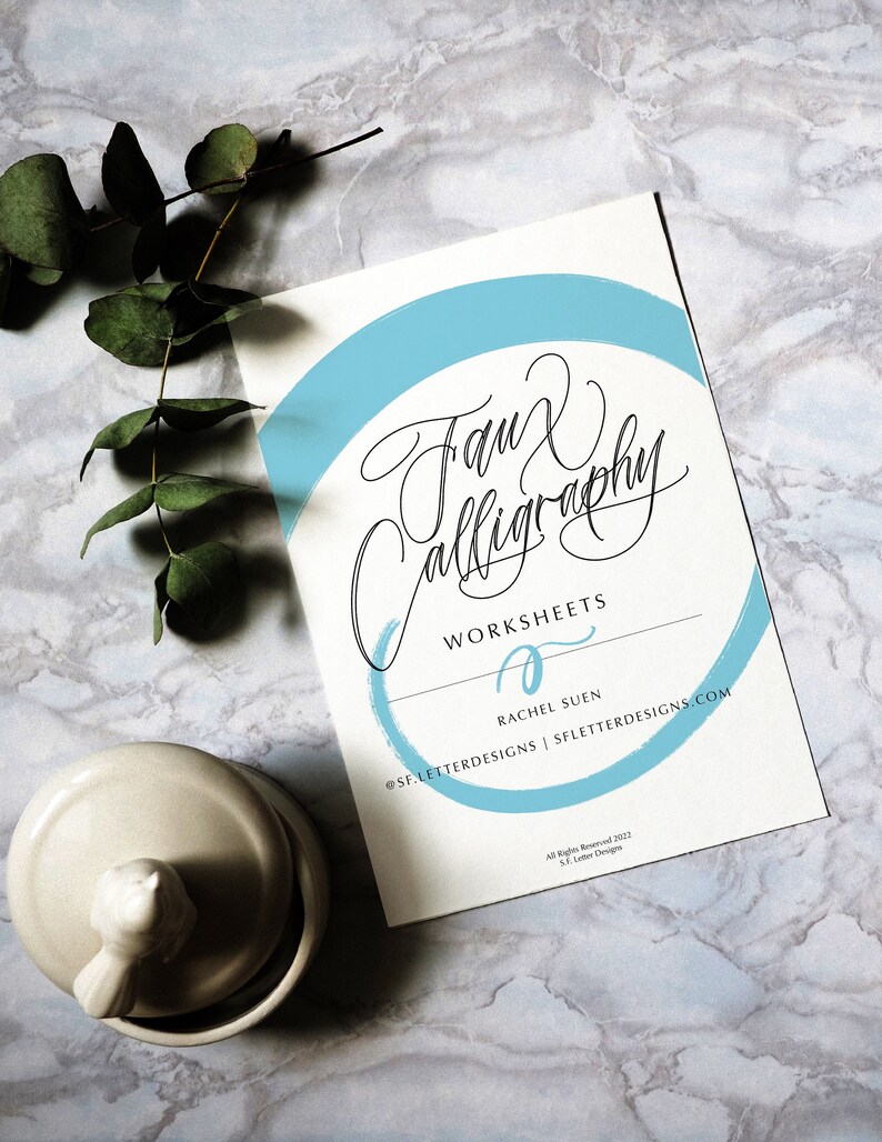 Modern Faux Calligraphy PDF Worksheets Pointed Pen Calligraphy Modern faux calligraphy pdf worksheets pointed pen calligraphy