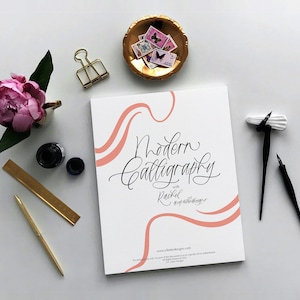 Modern Calligraphy PDF Worksheets | Pointed Pen Calligraphy Practice Worksheets PDF | Lettering Worksheets PDF | Traceable Worksheets