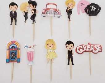 1950's Birthday Cupcake Toppers Fifties Birthday Party - Etsy