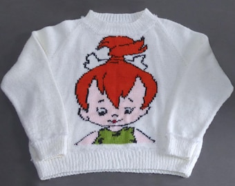Suéter Infantil Intarsia Pebbles Picapiedra para niña 5 años