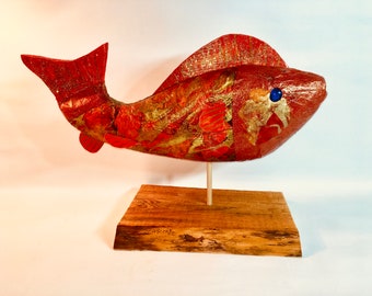 Large fantasy fish in gold