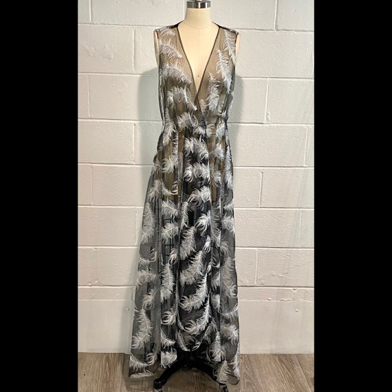 Handmade Feather Mesh Maxi Dress - Etsy